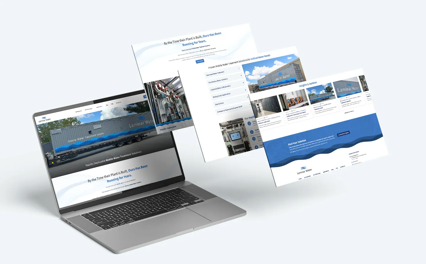 Laminar Water laptop showcase